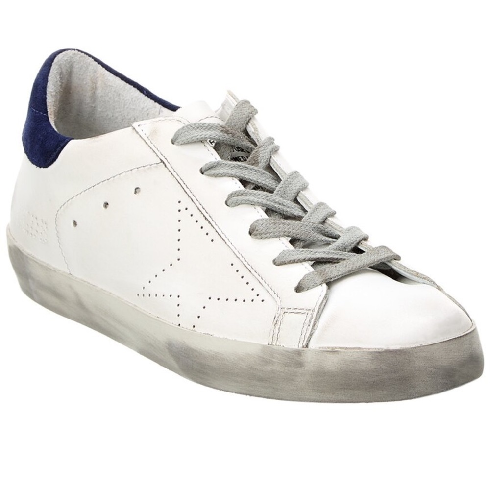 GOLDEN GOOSE x KJacques St Tropez Superstar Leather White Blue Sneakers